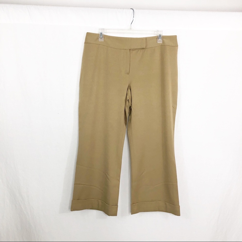 INC International Concepts Crop Dress Career Pants, Size 12, Brown